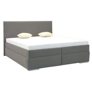 Čalouněná postel Dory 180x200, šedá, vč. matrace, boční výklop
