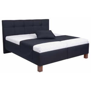 Čalouněná postel Mary 180x200, černá, včetně matrace
