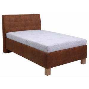 Čalouněná postel Victoria 120x200, hnědá, bez matrace