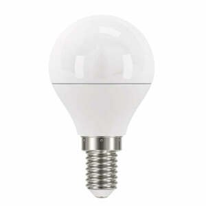 LED žárovka Emos ZQ1220, E14, 6W, kulatá, čirá, teplá bílá
