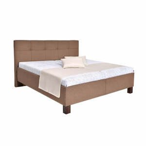 Čalouněná postel Mary 180x200, hnědá, bez matrace