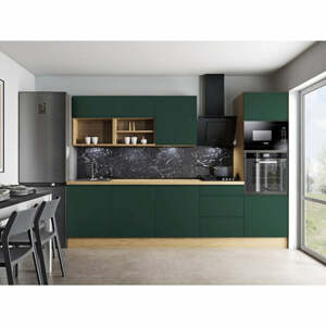 Kuchyně Aurelia 300 cm (zelená mat, lakovaná)