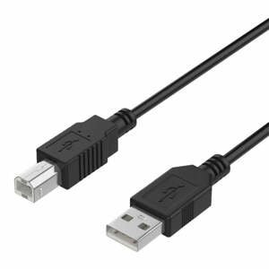 Kabel USB-A (male) na USB-B (male), 3m, černá