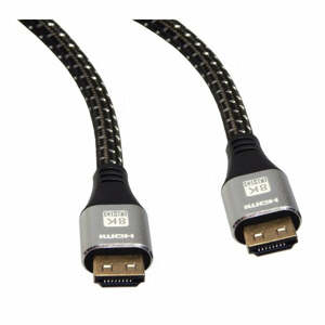 HDMI kabel AQ, 2.1, 3m, 8K, opletený