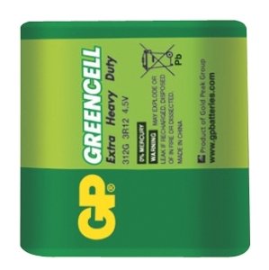 Baterie GP Greencell 3R12 (4,5V, plochá), 1 ks ve fólii; 1012601000