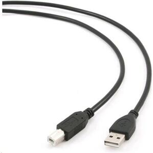 C-TECH USB A-B 1,8m 2.0 HQ Black, zlacené kontakty; CCP-USB2-AMBM-6