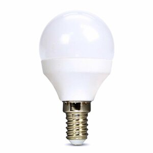Solight LED žárovka, miniglobe, 6W, E14, 4000K, 450lm, bílé provedení; WZ417-1