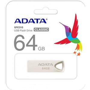 ADATA F UV210 Flash 64GB, USB 2.0, Stříbrná; AUV210-64G-RGD