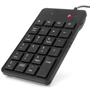 C-TECH KBN-01, numerická klávesnice, 23 kláves, USB slim black; KBN-01