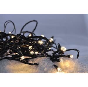 Solight LED venkovní vánoční řetěz, 400 LED, 20m, přívod 5m, 8 funkcí, IP44, teplá bílá; 1V07-WW