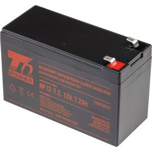 Akumulátor T6 Power NP12-7.2, 12V, 7,2Ah; T6UPS0024