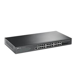 TP-Link TL-SG3428X-UPS JetStream 24-Port Gigabit L2+ Managed Switch with 4 10GE SFP+ Slots and UPS Power Supply; TL-SG3428X-UPS