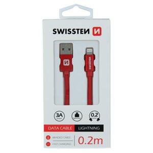 Swissten USB/Lightning 0.2m, červený; 71523106