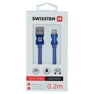 Swissten USB/Lightning 0.2m, modrý; 71523108