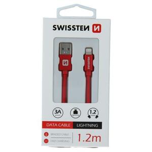 Swissten USB/Lightning 1.2m, červený; 71523206
