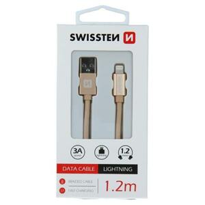 Swissten USB/Lightning 1.2m, zlatý; 71523204