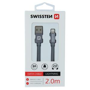 Swissten USB/Lightning 2m, šedý; 71523302