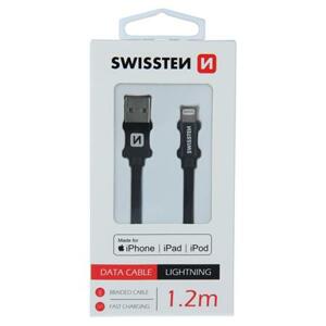 Swissten USB/Lightning MFi 1.2m, černý; 71524201