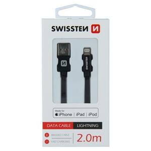 Swissten USB/Lightning MFi 2m, černý; 71524301