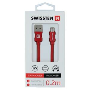 Swissten USB/microUSB 0.2m, červený; 71522106