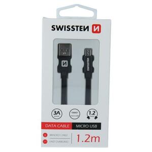 Swissten USB/microUSB 1.2m, černý; 71522201