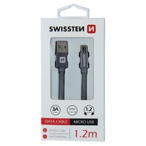 Swissten USB/microUSB 1.2m, šedý; 71522202