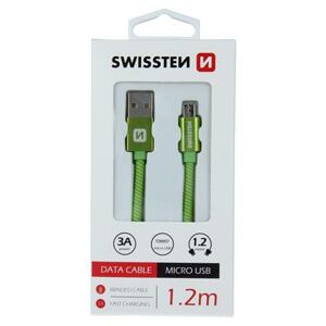 Swissten USB/microUSB 1.2m, zelený; 71522207