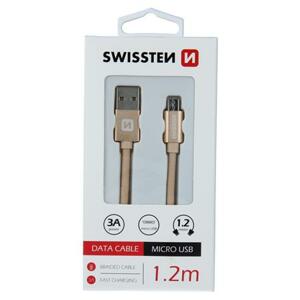 Swissten USB/microUSB 1.2m, zlatý; 71522204