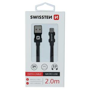 Swissten USB/microUSB 2m, černý; 71522301