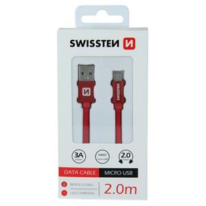 Swissten USB/microUSB 2m, červený; 71522306
