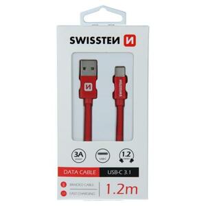 Swissten USB/USB-C 1.2m, červený; 71521206