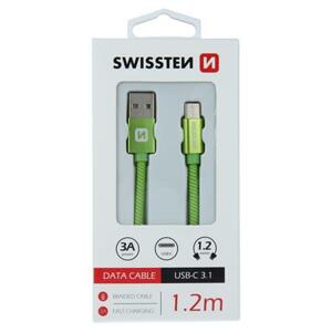 Swissten USB/USB-C 1.2m, zelený; 71521207