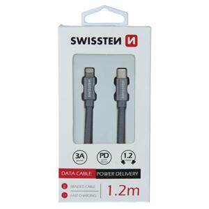 Swissten USB-C/Lightning 1.2m, šedý; 71525202