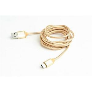 Kabel CABLEXPERT USB 3.0 AM na Type-C kabel (AM/CM), 1,8m, opletený, zlatý, blister; CCB-mUSB2B-AMCM-6-G