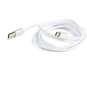 Kabel CABLEXPERT USB A Male/Micro B Male 2.0, 1m, opletený, stříbrný, blister; CCB-mUSB2B-AMBM-6-S