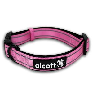 Alcott reflexní obojek pro psy, Adventure, růžový, velikost L; AC-05487