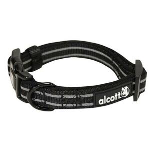 Alcott reflexní obojek pro psy, Adventure, černý, velikost L; AC-01403