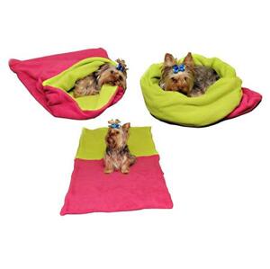Marysa pelíšek 3v1 pro psy, tmavě růžový/světle zelená, velikost XL; M-c.31