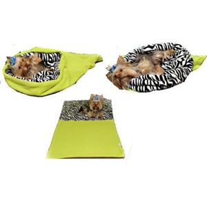Marysa pelíšek 3v1 pro psy, světle zelený/zebra, velikost XL; M-c.6