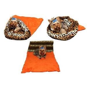 Marysa pelíšek 3v1 pro psy, oranžový/leopard, velikost XL; M-c.29