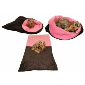 Marysa pelíšek 3v1 pro psy, tmavě šedý/světle růžový, velikost XL; M-c.40