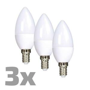 Solight LED žárovka Ecolux 3-pack, svíčka, 6W, E14, 3000K, 450lm, 3ks; WZ431-3