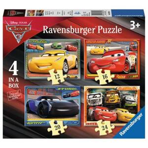 RAVENSBURGER Puzzle Auta 4v1 (12,16,20,24 dílků); 119115