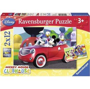 RAVENSBURGER Puzzle Mickey Mouse s přáteli 2x12 dílků; 111987