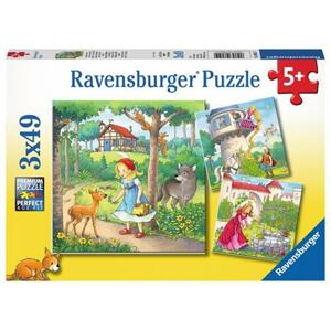 RAVENSBURGER Puzzle Klasické pohádky 3x49 dílků; 125393