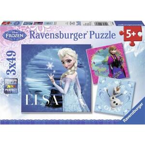 RAVENSBURGER Puzzle Ledové království 3x49 dílků; 6734