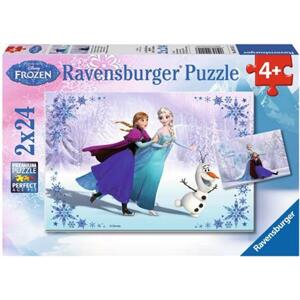 RAVENSBURGER Puzzle Ledové království: Sestry navždy 2x24 dílků; 9490