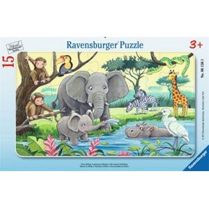 RAVENSBURGER Puzzle Africká zvířata 15 dílků; 118997