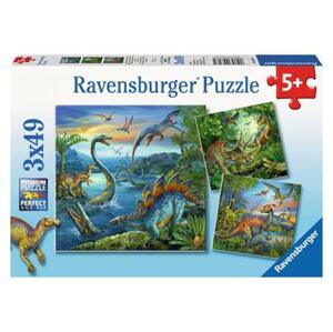 RAVENSBURGER Puzzle Úžasní dinosauři 3x49 dílků; 8040