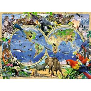 RAVENSBURGER Puzzle Svět divokých zvířat XXL 100 dílků; 116152